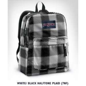 Jansport Classic Superbreak White Black Halftone Plaid Backpack for 