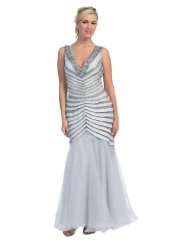  Plus Size, Silver Womens Special Occasion Dresses