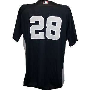  #28 2009 Yankees Game Used Road Batting Practice Jersey 