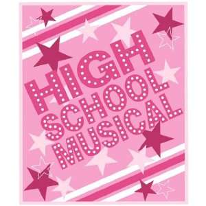 High School Musical Plush Blanket   Pink Stars HSM Throw   Micro 