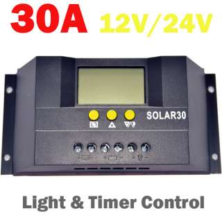 30A Solar Panel Charge Controller Regulator SOLAR30 30A 12V 24V AUTO 