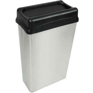  Stainless Steel Wastebasket with Plastic Top   22 Gallons 