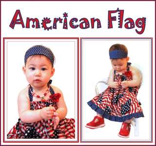 BOOAK Boutique Custom America Birthday Adoption USA Flag Dress Outfit 