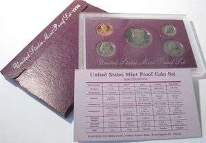 1990 US Mint Proof Set W/ Original Box + COA   GENUINE US MINT PRODUCT 