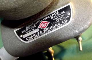 RH 30 CHARLES BRUNING Elbow Drafting Machine + 6 Scales Vintage 1 