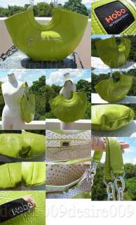 NWOT Lime Green Hobo International Patent Handbag  