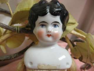 Antique Vintage German Bisque Low Brow Common China Shoulder Head Doll 