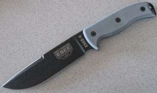 NEW ESEE Knives 6P CP B 6PCPB Plain Edge Fixed Blade Knife & Black 