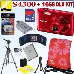   Camera (Red) + EN EL19 Battery + 16GB Deluxe Accessory Kit Camera