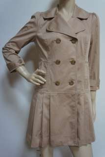JUICY COUTURE Beautiful Pleated Skirt Trench Coat Jacket Sz M  