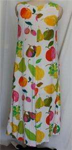 Jams World Rayon fruit Pattern Tank Dress Medium  