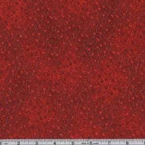  45 Wide Fusions Floral Crimson Red Fabric By The Yard 