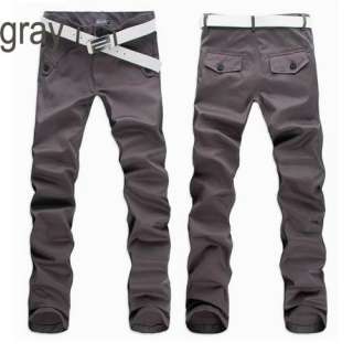 New Mens Fashion Slim Fit Straight Pants Trousers  