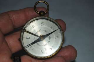 Vintage French Compass w/ lock in a brass case  