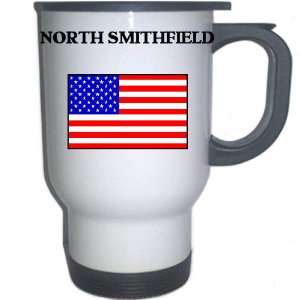   Flag   North Smithfield, Rhode Island (RI) White Stainless Steel Mug