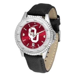 Oklahoma Sooners Competitor AnoChrome Mens Watch with Nylon/Leather 