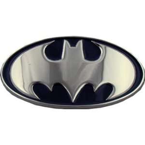   Licensed BATMAN Logo Belt Buckle Silver Black NWT NEW 