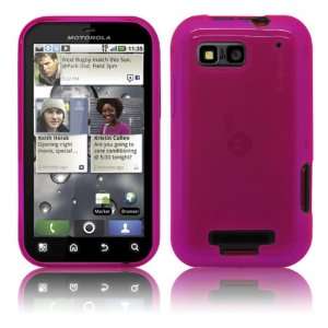 Cbus Wireless Hot Pink Flex Gel Case / Skin / Cover for Motorola Defy 