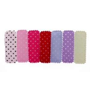  Padded Polka Dot Clip Cover for 30mm Snap Clips 35 Pieces 
