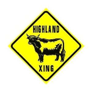  HIGHLAND CROSSING cattle ranch beef sign