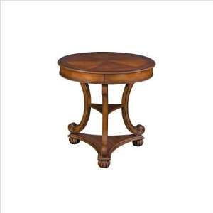   Warm Burnished Round Accent Table By Stein World 58605