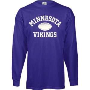   Minnesota Vikings Real Authentic Purple Long Sleeve T Shirt Sports