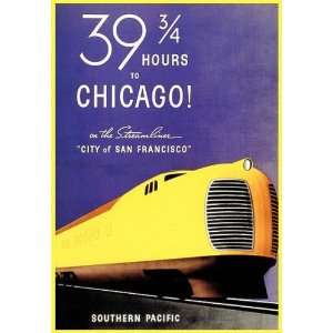 TRAIN SAN FRANCISCO TO CHICAGO 39 3/4 HOURS SOUTHERN PACIFIC AMERICAN 
