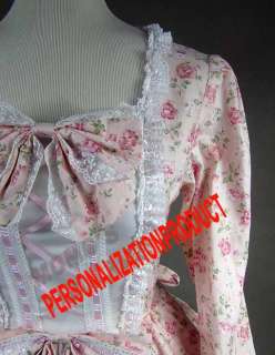   lolita cute Ball Gown flower pattern Cosplay Knee Length Dress  