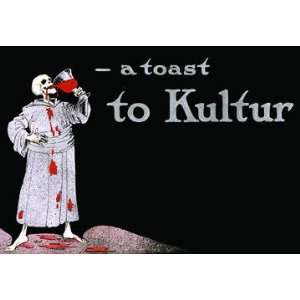  A Toast to Kulture 12x18 Giclee on canvas