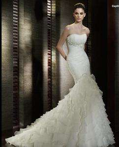   Layered Organza Wedding Dress Bridal Gown Size 6 8 10+++  