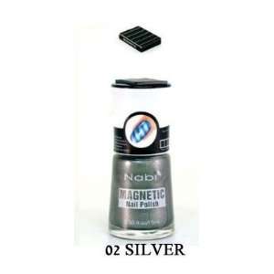  Nabi Magnetic Nail Polish   02 Silver .5 oz. Beauty
