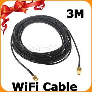 3M Antenna RP SMA Extension Cable WiFi Wi Fi Router  