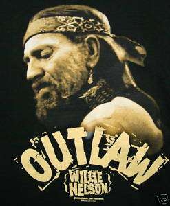WILLIE Nelson OUTLAW T Shirt New  