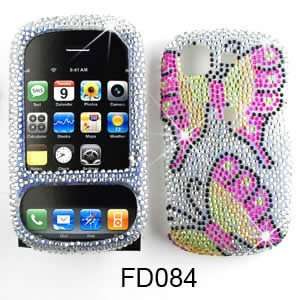 Samsung Strive A687 Full Diamond Crystal, Two Butterflies on White 