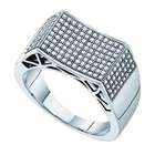   10k White Gold Micro Pave Ring (Size 11.5   Other Sizes Available