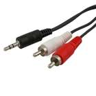 eForCity 2 NEW 3.5mm Audio Stereo to 2 RCA Male Y Splitter Cable
