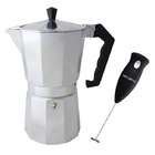   Ovente Stovetop Espresso Maker and Mr. Coffee Handheld Milk Frother