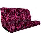   Universal Fit Safari Animal Print Bench Seat Cover   Hot Pink Zebra