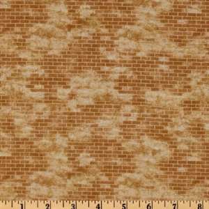  44 Wide Local Heroes Brick Wall Golden Fabric By The 