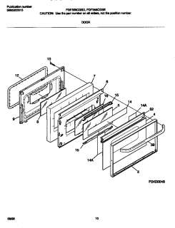 FRIGIDAIRE Frigidaire/gas range   p5995322913 Top/drawer Parts  Model 