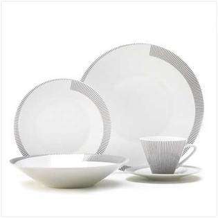 Tuxedo Stripe Dinnerware Set  FM Gifts For the Home Dishes, Linens 
