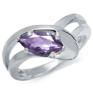 1ct. Natural Amethyst 925 Sterling Silver Solitaire Ring(RN0049289)