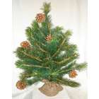 Darice 2 Royal Oregon Pine Christmas Tree With Burlap Base #RC 8728