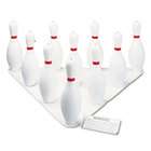   CSIBPSET   Bowling Set, Plastic/Rubber, White, 1 Ball/10 Pins/Set