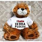 SHOPZEUS Plush Stuffed Tiger Toy with I Hate Zebra Plecos