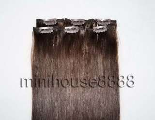 20 6 pcs HUMAN HAIR CLIP IN EXTENSION #02  
