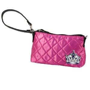 NHL Los Angeles Kings Pink Quilted Wristlet  Sports 