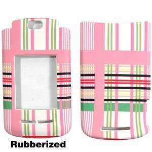  White with Pink Green Red Black Stripes Checkered Stripes 