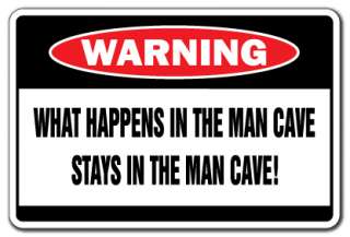   THE MAN CAVE Warning Sign funny room mans dad guys darts cigars  