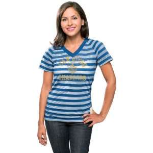 San Diego Chargers Womens Retro Sport Burn Out Stripe T 